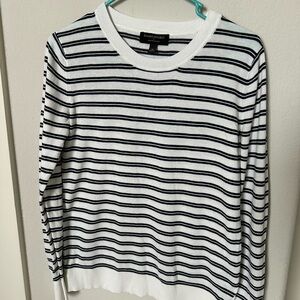 Banana Republic Navy and White Striped Forever Sweater